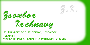 zsombor krchnavy business card